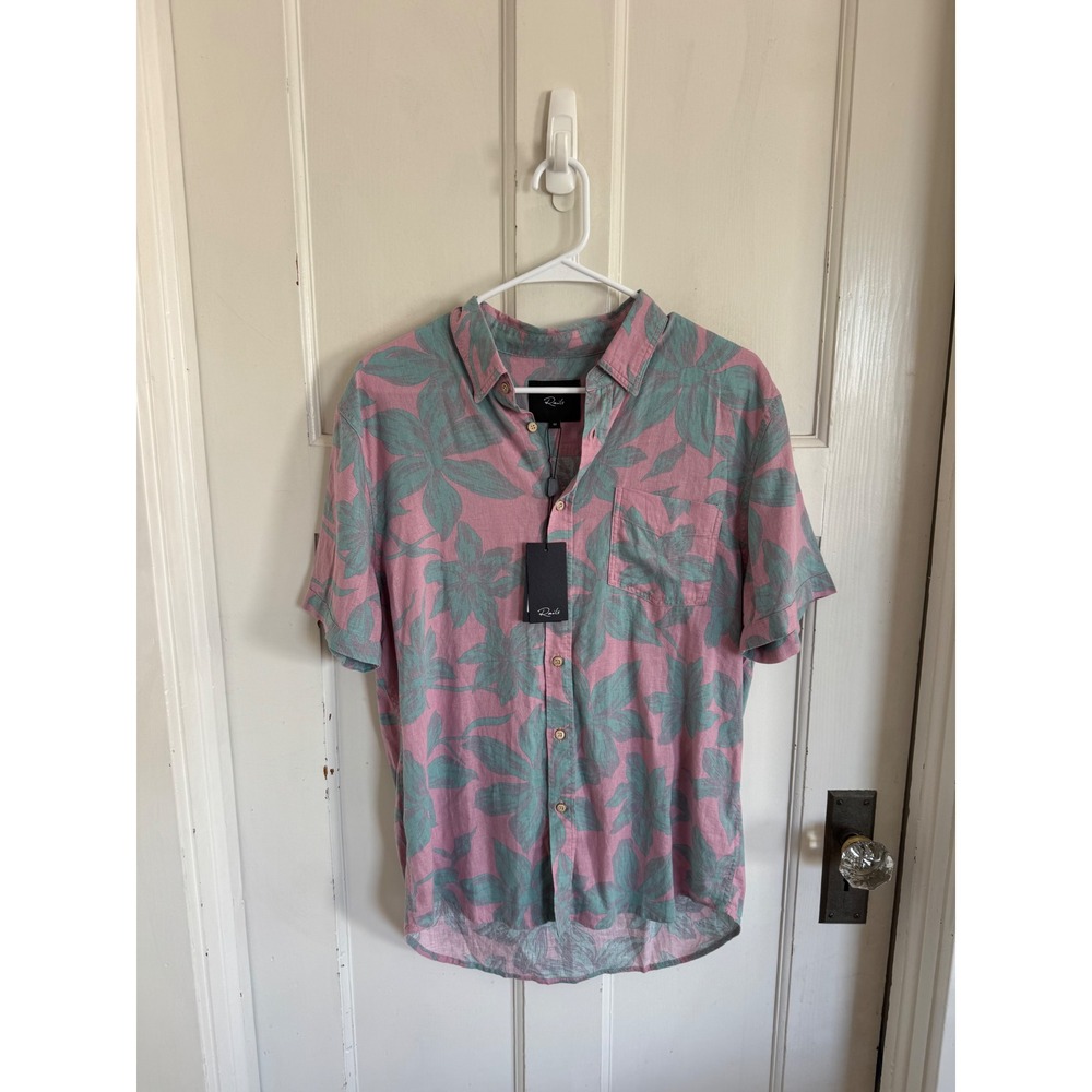 NWT Rails men's Carson Garden Sands Miami button front top size medium